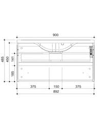 ����� ��� �������� Caprigo ������ 90 ������ 900�485�450 ���������, 2 ����� 2218-SF019