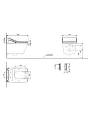 �������-���� TOTO WASHLET SX EWATER+ (383x579x146) � ������� ��, ����� TCF896CG#NW1