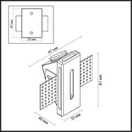 ��������� ��� ������� � �������� Odeon Light Gips 7082/3WL, ����