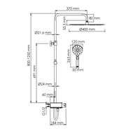 Душевая система WasserKRAFT A113.117.127.CH Thermo смеситель-термостат, верхний/ручной душ, хром
