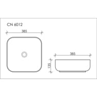 �������� ��������� Ceramicanova Element 385�385�135 ����������, ��� ��������, ����: ����� CN6012