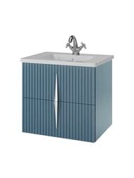 Тумба под раковину Caprigo Novara 60 (606х557х470) подвесная, 2 ящика, антарктида 35915-SF015 — миниатюра 1