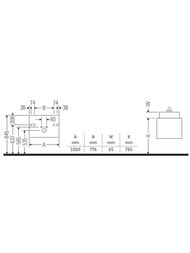 Тумба под умывальник Duravit Ketho 1000х480х465 подвесная, 2 ящика, базальт мат. KT664504343 — изображение 2