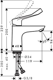 ��������� Hansgrohe Focus 319170 CoolStart ��� ����������� � ����. �������, �/�������, ������� �����