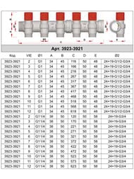 Коллектор балансировочный FAR 1" на 5 отводов  М24х19, FK 3923 C105