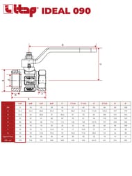���� ������� ITAP IDEAL 090 1/4" �� 50 PN �����, ��������������