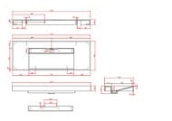 Мебельная раковина Armadi Art Flat (Флэт) (1210x452x80) 859-120-CLCT, белый мрамор