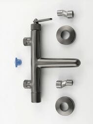 Смеситель для ванны/душа ESKO Bangkok Gun metal BG54GM/BG54AGM настенный, однозахват., темно-серый