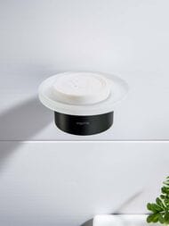 Мыльница Aquatek Лира AQ4403MB подвесная, стекло матовое, латунь, цвет: черный матовый