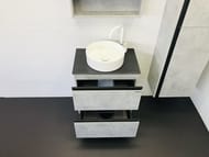 Тумба COMFORTY Эдинбург-60-2 (600х700х400) подвесная, столеш,. раковина, бетон светлый 00-00005701