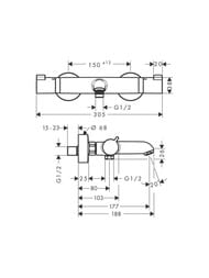 ��������� Hansgrohe Ecostat Comfort 13114670 ���������������� ��� �����, ���������, ������ �������