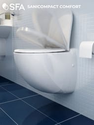 Насос SFA SANICOMPACT COMFORT 420х515х442 встроенный в подвесной унитаз, для подключения к раковине