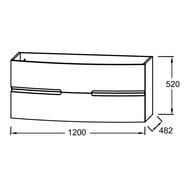 ����� ��� �������� Jacob Delafon Nona EB1890RU-G1C 120 ��, ���������, 2 �����, ����� ������