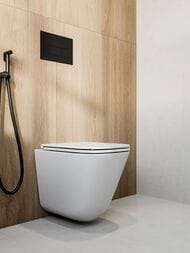Унитаз KERAMA MARAZZI Cubo Торнадо подвесной безободковый, с крепежом и сидением, белый CU.T.wc.02 — изображение 8