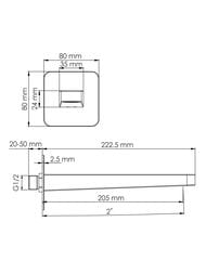 Смеситель для ванны/душа WasserKRAFT Tauber A6451.296.298.275.100.276 встраиваемый, никель