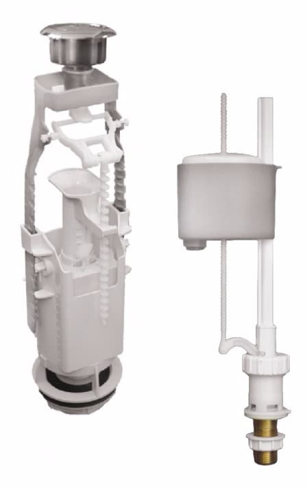 Комплект арматуры Berges Eko 21 для бачка унитаза двухкнопочная, нижний ...