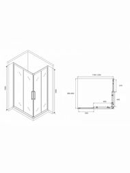 ������� ������ ABBER Schwarzer Diamant AG02129H (1200�900x1950) �������.,������ 6�� ����������/����