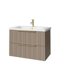 Тумба под раковину Caprigo RAIN 80 (770х446х550) подвесная, 2 ящика, цвет Мокко 36512-SF04