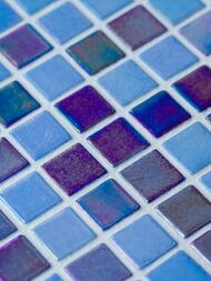 Мозаика Vidrepur Shell Mix Deep Blue 552/555 (317х317) на сетке, синий микс (шт.) — изображение 2