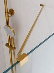 Душевой уголок CEZARES SLIDER (800х800-900х1950) стекло прозрачное/профиль брашированное золото — изображение 5