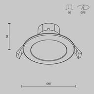 ������������ ���������� Maytoni Stockton (�������) DL015-6-L7W, 7��, 110�, IP44, LED, �����