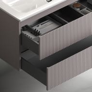 Тумба под раковину SANCOS Snob T (790х445х500) подвесная, два ящика, Doha Soft SNT80SM