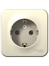 Розетка Systeme Electric BLANCA наружная с заземл. без шторок изол.пл., 16А 250В, молоч. BLNRA010112