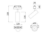 �������� ���������� Maytoni Focus LED (����� ���) TR019-2-10W4K-W S35 4000K 9�� 24�, IP20, �����