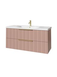 Тумба под раковину Caprigo RAIN 120 (1166х446х550) подвесная, 2 ящика, цвет Пудра 36516-SF026