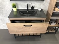 Тумба COMFORTY Бредфорд-90 (910х870х470) напольная, с раковиной, дуб темный 00004148003