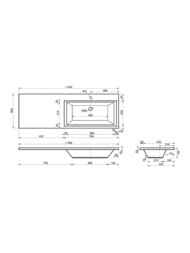 Тумба с раковиной Estet Dallas Luxe 1400х482 напольная,3 ящика,правосторонняя,белый ФР-00002912 — изображение 7