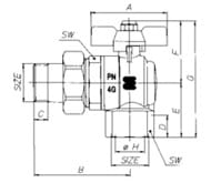 S.228 ���� ������� ������� 1/2"�� "ENOLGAS" � ����������� PN40