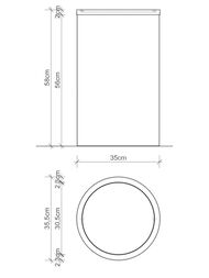 Корзина для белья Decor Walther DW 121  350х350х580 цвет: черный матовый 0610760