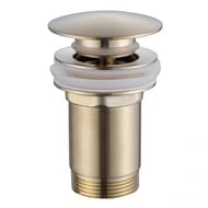 Донный клапан ABBER AF0010G с переливом, клик-клак, цвет: золото матовое — изображение 2