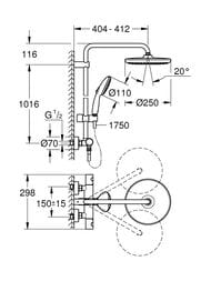 ������� ������� Grohe Tempesta System 250 ��� ����, ���������, ����./���. ���, ������ ���. 266702431