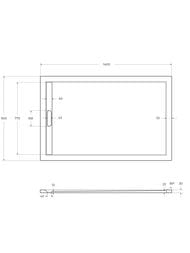 Душевой поддон CEZARES (1400х900х30) искусственный мрамор, прямоугольный TRAY-AS-AH-140/90-30-W