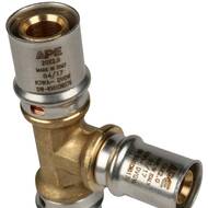 Тройник переходной STOUT 20x16x20 для металлопластиковых труб прессовой SFP-0005-201620