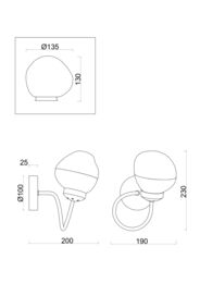 Настенный светильник Freya Volani (Волани) FR8017WL-01MG, 220/240 V, IP20,золото матовое