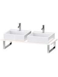 Столешница Duravit DuraStyle 800х550х30 2 выреза, белый глянец DS107C02222