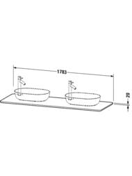 ���������� Duravit Luv 1783�595�20 �����, 2 ������, ���� �������� LU9467B2525