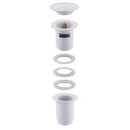 Донный клапан ABBER AF0010W с переливом, клик-клак, цвет: белый — изображение 3