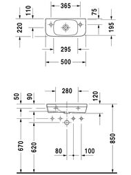 ���������� DURAVIT DuraStyle 500�220�120 ��� ��������� ��� ���������, ��� �������� 0713500000