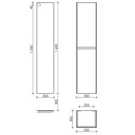 ����-����� SANCOS Cento (350x300x1600) ���������, ��� ������, ����� PCN35W