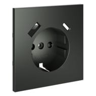 Накладка для розетки с/з и защитными шторками, с USB A+C Voltum S70 VLS001006, титановый