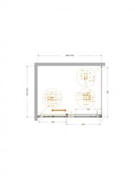 ������� ������ CEZARES PLANE 1000x800x1950 PLANE-AH-1-100/80-C-BORO ������ ����������/������ ����