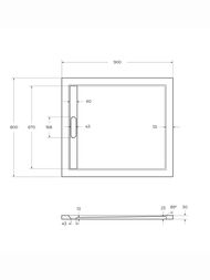 Душевой поддон CEZARES (900х800х30) искусственный мрамор, прямоугольный TRAY-AS-AH-90/80-30-W