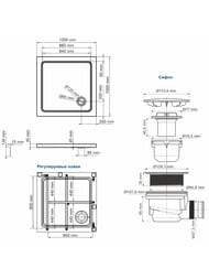 ������� ������ WasserKRAFT Amper 1000�1000�175 �����, � �������, ����� 29T19