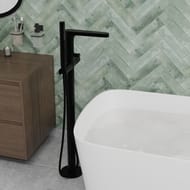 Смеситель напольный WasserKRAFT Fulda 5221 с душевым гарнитуром, черный Soft-touch — миниатюра 3