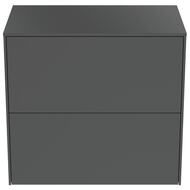 Тумба под раковину Ideal Standard CONCA (600x373x550) 2 ящика, антрацит, со столешницей T4327Y2