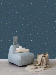 Обои виниловые на флизелине Grandeco Little Dreamers LD3615 (0,53х10,05) космос, многоцветные (рул)